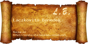 Laczkovits Benedek névjegykártya
