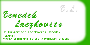 benedek laczkovits business card